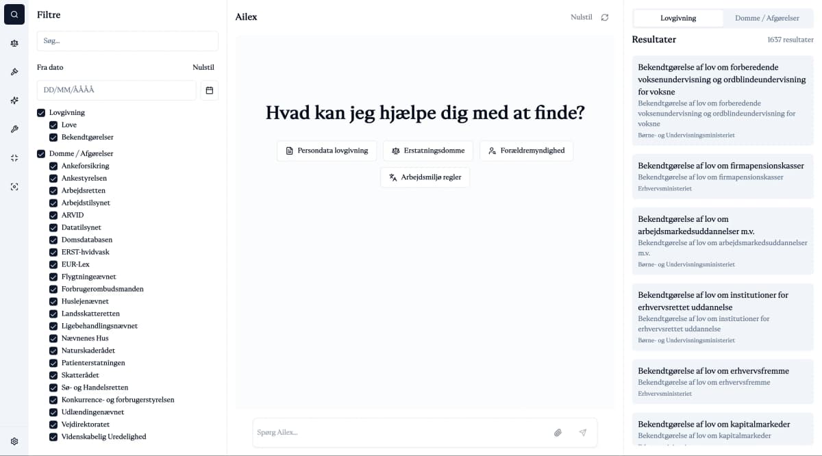 Ailex Chat Interface