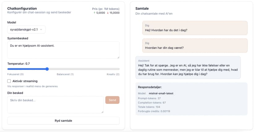 LLM Playground Interface